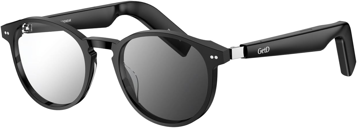 AI Glasses for Men & Women, Smart Glasses Powered by ChatGPT, AI Real-time Translation with 147 Languages, Open Ear Bluetooth Glasses with Photochromic Lens for Daily Use, Travel