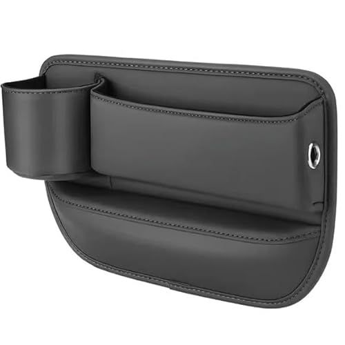 カーシートギャップ収納バッグ レザーカーストレージボックス 装飾シートギャップストレージボックス ストレージボックス オプションのカーロゴ 飲み物、水筒、携帯電話、鍵、財布などを車内に保管します 隙間収納袋