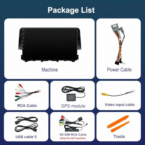 Traceur GPS Honda Civic 10 Écran Capacitif 1G+16G Solution Navigation Fluide