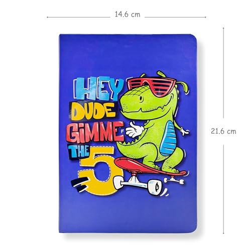 Image of Articious Notebook Set, Premium Hardcover Journal, Bookmark and Matching Box |192 Ruled Pages, 80 GSM | A5 Ruled Writing Notebook for Girls, School & Office | Dino