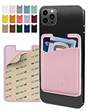 Premium Leather Phone Card Holder - Stick On Wallet for iPhone and Android Smartphones - Minimalist