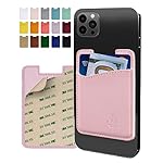 Premium-Leather-Credit-Card-Holder-Stick-On-Wallet-iPhone-Android-Smartphones-Rose-Gold-Leather-Wallaroo