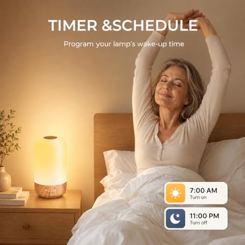 Image of Tikkitouch Long Distance Lamps Set of 2, Long Distance Gift for Couples, Mom, Family & Friends, WiFi and Bluetooth Setup, Share a Touch Across Any Distance