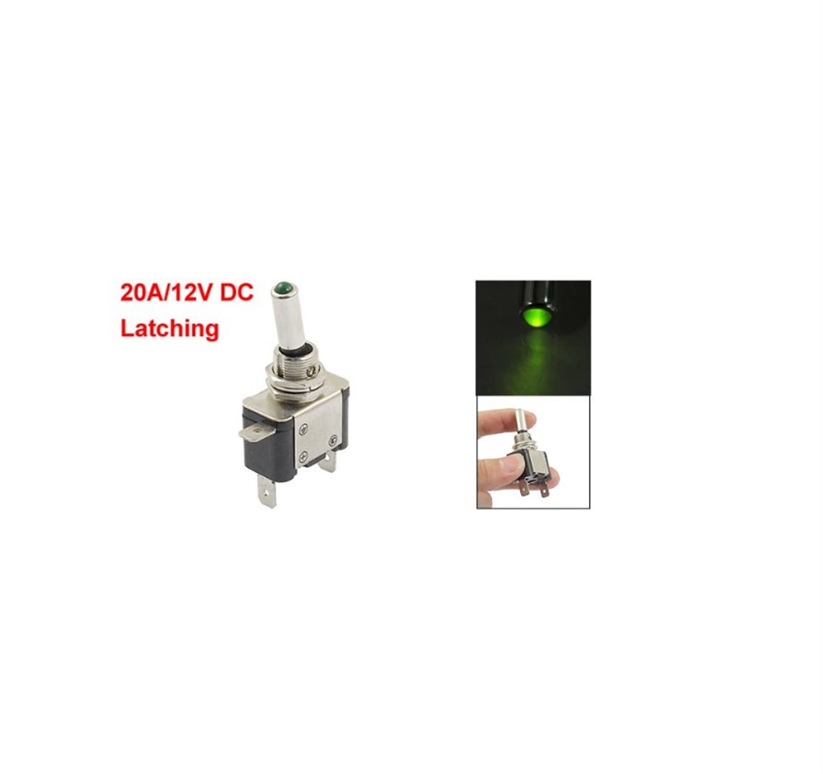 Kippschalter, 5 Stück, Auto, Auto, Boot, LKW, beleuchtete LED mit Schutzebene, hochklappbare Schutzabdeckung, 12 V, 20 A(8)