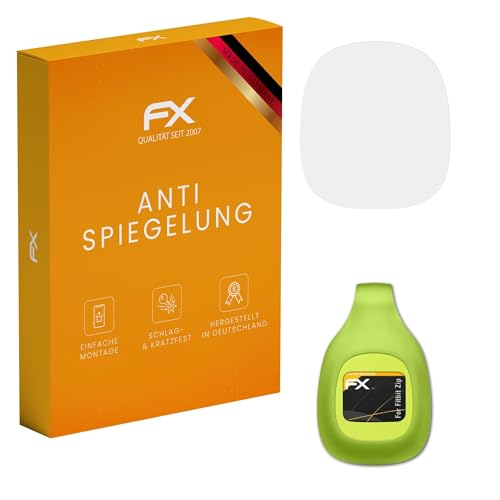 atFoliX Panzerfolie kompatibel mit Fitbit Zip Schutzfolie, entspiegelnde & stoßdämpfende FX Folie (3X)