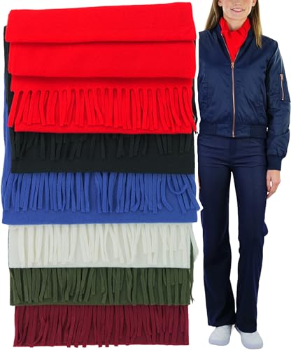 ToBeInStyle Unisex Pack of 6 Warm Fleece Winter Scarves