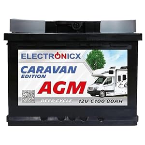 AGM Batterie 80Ah batterie 80 Ah 12V Mover Solarbatterie Camping Wohnmobil – Hochwertige Solar Batterien Akku Camping Batterie Wohnwagen battery AGM