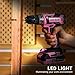 Power Drill Cordless: DEKOPRO Pink Cordless Drill 20V Electric Power Set Tool for Women Drills with Battery and Charger Drills Driver Kit