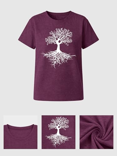 Image of Anbech Womens Dandelion Graphic T-Shirts Teen Girls Cute Sunflower Print Casual Tee Tops