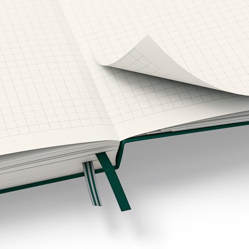 Image of LEUCHTTURM1917 - Notebook Hardcover Medium A5-251 Numbered Pages for Writing and Journaling (Forest Green, Squared)