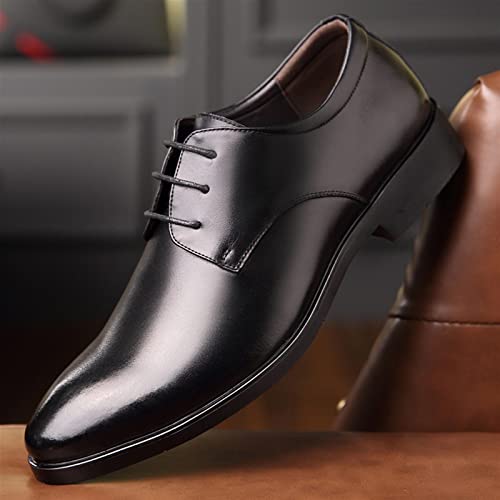 Zapatos informales de cuero para hombre con cordones y suela plana cómoda 5