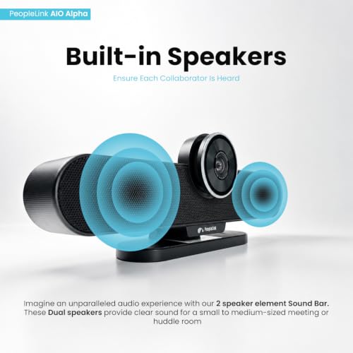 Image of AIO Alpha Ai 4K Video bar with Auto Framing Up to 10 Sitings |16X Zoom | 128 FOV Wide Angle |USB Plug & Play for Teaching,YouTube,Live Streaming,Video Conferencing,Hybrid Online Classes