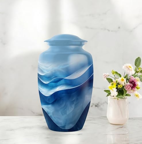 Image of Personalized Forest - Human Urns for Ashes Adult Male - Large Memorial Urn for Mom & Dad - Burial Urns for Adult Human Ashes - 10 Inch - Large with Velvet Bag - Decorative Cremation Urns