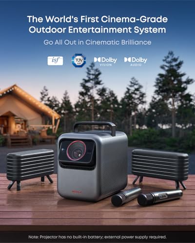 Image of NEBULA X1 Bundle Triple Laser 4K Projector, 3,500 ANSI Lumens, 56,000:1 Contrast, 200W 4.1.2 Surround Sound, Wi-Fi Speaker, 0.9-1.5 Optical Zoom, Smart AI, Dolby Vision, 300 inch Screen, Micro Gimbal, GTV