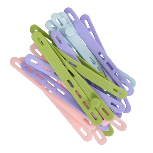 BESPORTBLE 20 piezas de bridas ajustables reutilizables de silicona para gestión de cables de colores surtidos