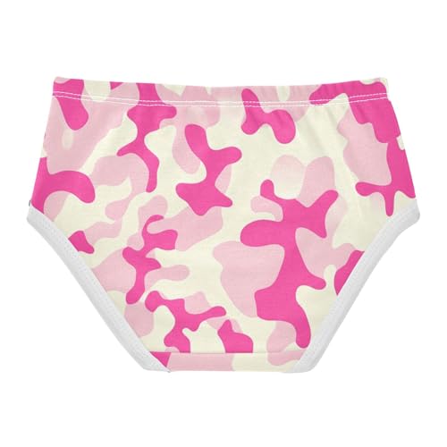 Camouflage Pink Light Cream Cute Panties Girl Toddler Underwear Floral Cotton Fun Print Kids Undies Briefs 2t2