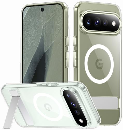 Image of SPIDERCASE Magnetic for Google Pixel 11 Pro XL Case,Built-in Stand,Clear | [3 Stand Ways] Invisible Kickstand|Crystal Clear|Drop Protection| Shockproof Slim Case