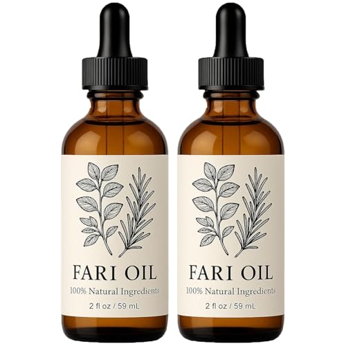 Fari Oil Hair Growth Oil, Organic Holistic Hair Oils for Men with Herbal Infusion Botanical Scalp, Pure Natural Plant-Based Formula, Daily Nourishment for Dry Scalp & Edges (2 PCS)