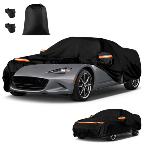 Image of Car Cover for Mazda MX-5 Miata 1989-2025,All-Weather Heavy Duty MX5 car Cover,Outdoor Full Exterior Cover for Dust, Rain, Snow & UV Protection, with Door Access Zipper