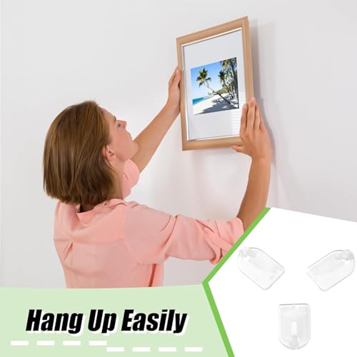 Image of 27 PCS Strong Adhesion Mini No Drilling Required Frame Hanger Kit,Picture Hanging kit,Picture Hangers,Picture Frame Hanging Kit, Picture Hooks for Pictures