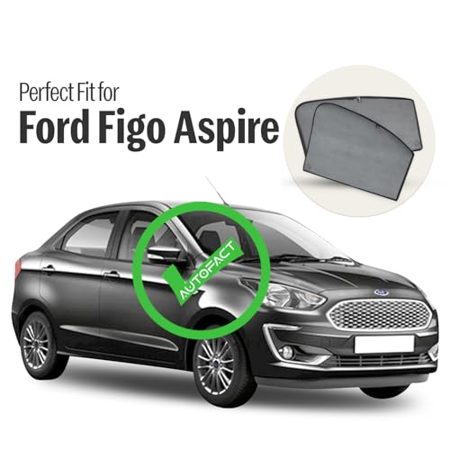 Image of Autofact Car Sunshades for Ford Figo Aspire, UV Protection, Useful Car Accessories, Custom fit Sun Shades for Side Windows, Set of 4