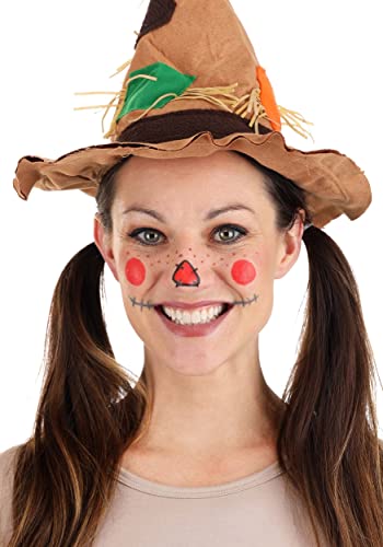 Fun Costumes Scarecrow Face Makeup Kit - Grease Makeup, Applicator - Non-Toxic - Exclusive - Ideal for Scarecrow Costumes - ST - Red