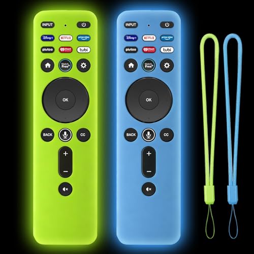 Image of [2Pack] Climberer Cover for VIZIO XRT260,Smart TV Remote Control Replacement Glow in Dark Protective Skin Case - Blue & Green (XRT260)