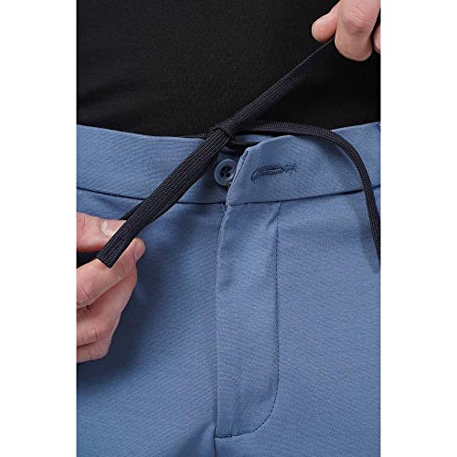 Image of Blackberrys Men's Blue Slim Fit Solid Regular Trousers