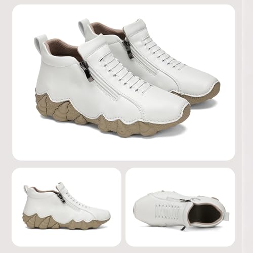 Women's Waterproof Platform Chukka Boots Fashion High Top Non-Slip Breathable Breathable Orthopedic Shoes Outdoor Hiking Walking Casual Sneakers4