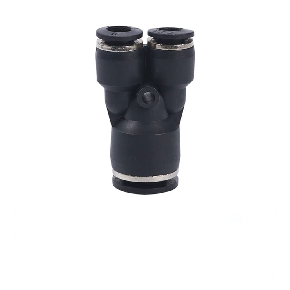 ezqnirk 1PCS Pneumatic Fitting Reducer Tube Connector Quick Coupling Air Pipe Plastic Joint,PW Black,12-10mm