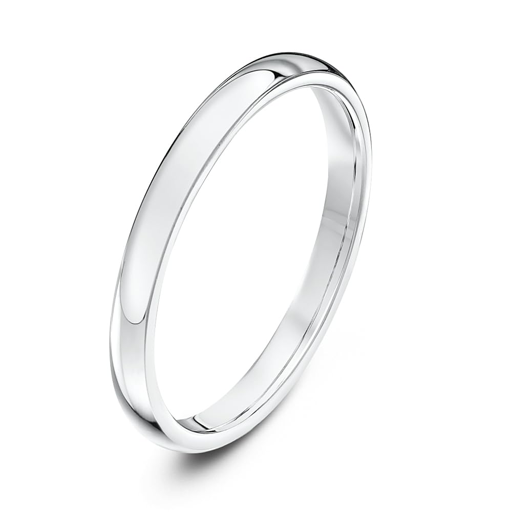 Theia Anillo de Bodas en Platino de 2-6mm, Forma de Corte Super Pesado, Pulido