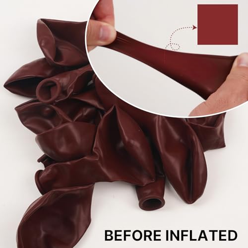 Image of PartyWoo Burgundy Balloons 100pcs 12 Inch Dark Red Maroon Ruby Red Latex Helium Balloons for Graduation Valentine's Day Wedding Anniversary Casino Citizenship Christmas Party Decorations Red-Y75