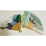 平山郁夫 扇子2本セット 平泉 毛越寺（もうつうじ）の庭園 西の京薬師寺 和装小物