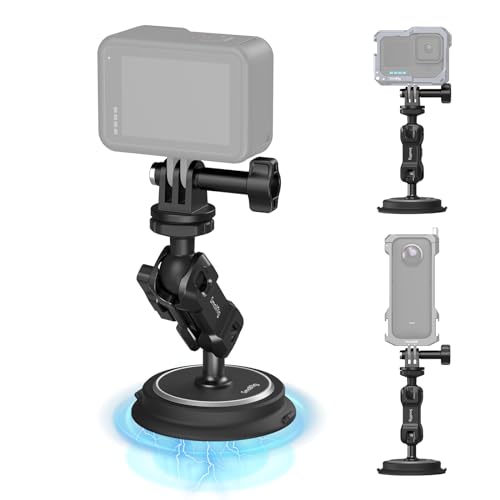 SMALLRIG Magnetic Mount for GoPro Hero 13/12/11 Powerful Camera Car Mount Outside with 360 Rotation Ball Head Magic Arm for DJI OSMO 360/Nano/Action 6/5 Pro/4 for Insta360 X5/X4/X3/Ace Pro 2