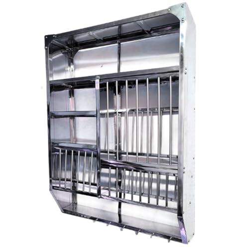 Wall Mounted Steel Kitchen Rack for Kitchen Utensils Drainer and Organizer 36x30 inches