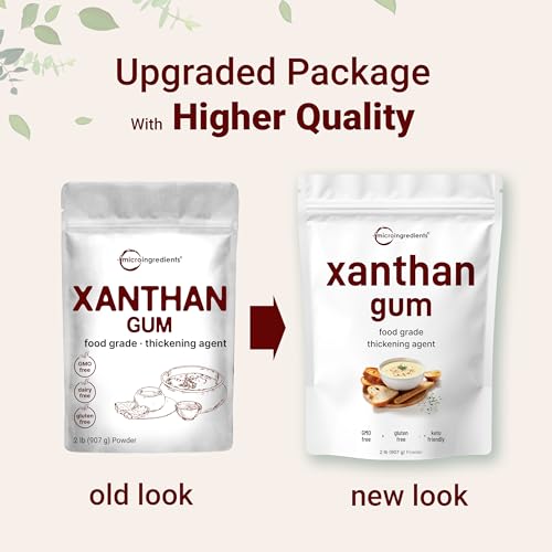 Micro Ingredients Xanthan Gum Powder, 2lb (32oz) | Premium Quality for Keto-Baking & Diet | Unflavored Thickening Agent for Cooking & Baking | Non-GMO, Gluten Free, Keto & Vegan Friendly