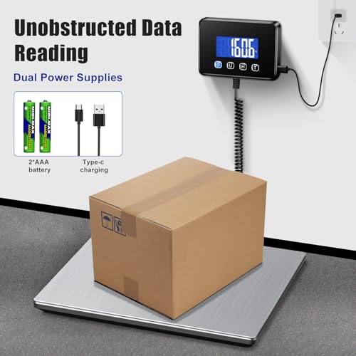 Image of KUAIVO Shipping Scale, 660lbs Heavy Duty Digital Postal Scale for Packages, 0.7oz High Accurate Postage Scale for Small Business, Luggage, Home Use, Battery & Charging Cable Include
