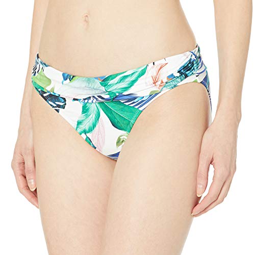 Bas de bikini froncé effet sculptant et extensible motif multi
