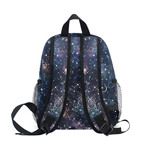 Orezi Night Time Planet And Star Constellation Galaxy Pattern Kids Backpack,Toddler Schoolbag Preschool Bag Travel Bacpack For Little Boy Girl #TOP5