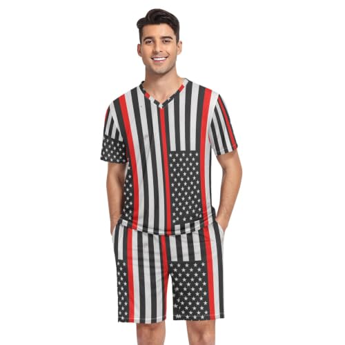 Camisas de pijama para hombre un regalo original patriótico para bomberos y miembros del cuerpo