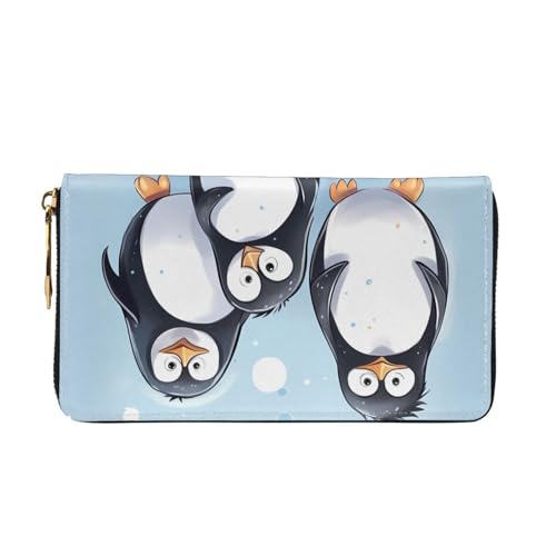 Cute Penguins Women's Wallet Large Capacity Credit Card Holder Zip Phone Clutch Ladies Travel Purse2
