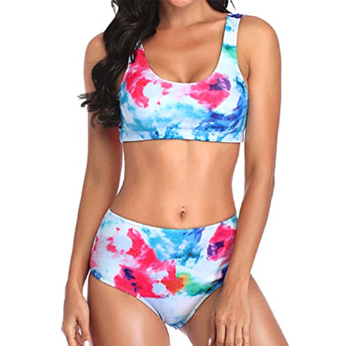 CliSPEED 1 conjunto de biquíni com estampa de flores, conjunto de biquíni de duas peças para meninas
