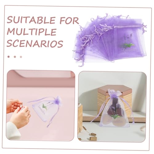 Bolsas de sachet lavanda 20 piezas con cuerda de cierre miniatura 3
