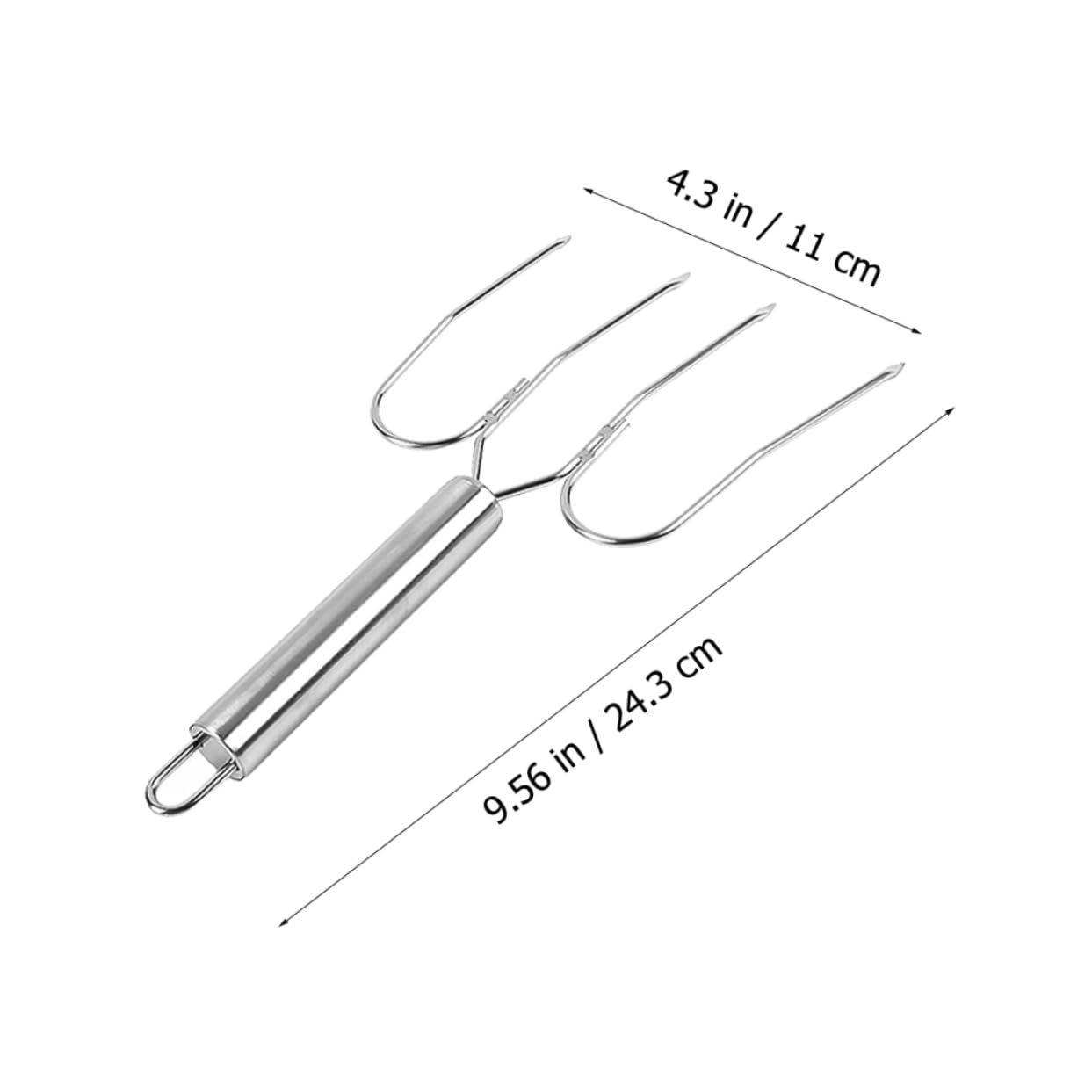 2Pcs Stainless Steel Turkey Lifting Forks Ergonomic Bbq Tools for Grilling Roasting and Serving for Outdoor Cooking and Housewarming