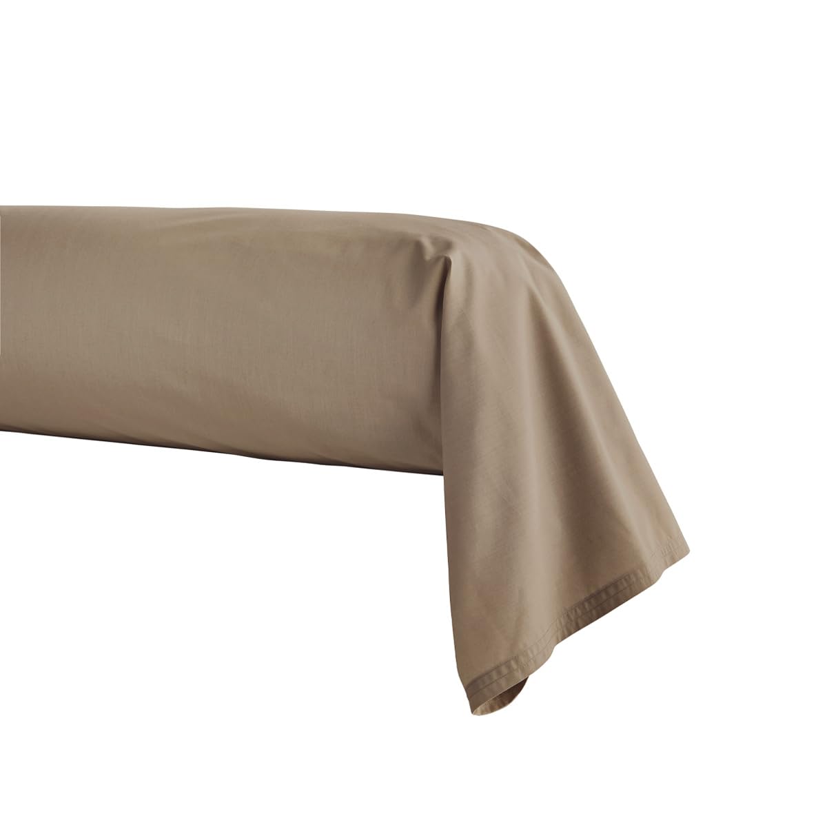 Essix Cotton Percale Bolster Cover, Taupe, 43 x 230 cm