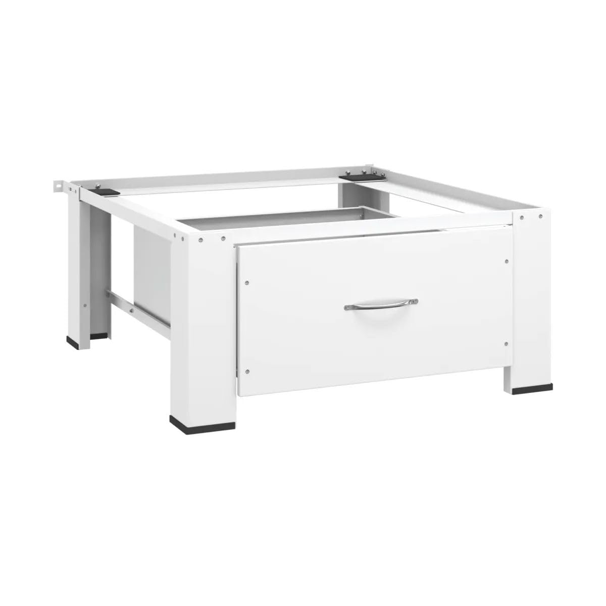 DATUIHAN Washing Machine Pedestal with Drawer White Steel 337041