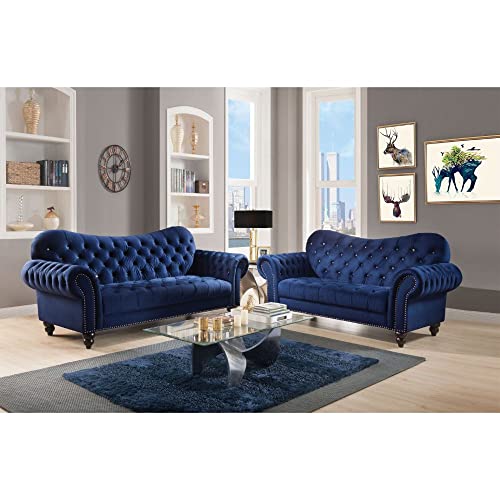 Acme Furniture Sofa, Navy Velvet #TOP5