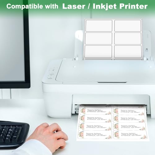 2x4 Address Labels, 300 Matte Printable Sticker Labels for Mailing, Shipping, Barcode, Product Sticker Making, 8.5 x 11 Label Paper for Lase Inkjet Printer, 10 Up Per Sheet, 30 She image 5