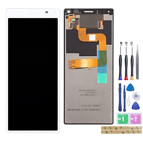 Jinyan Pantalla LCD para So NY Xpe Ria 8 X8 Pantalla LCD + reemplazo General del digitalizador de Pantalla táctil de Vidrio Exterior Blanco