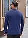 Runcati Mens Polo Sweater V Neck Long Sleeve Knit Polos Ribbed Casual Dress Pullover Sweaters Navy